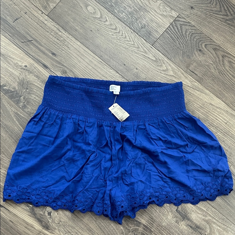 American Eagle Outfitters Royal Blue Smocked Shorts